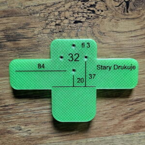 Przymiar do zawiasów prostych i motylkowych z tuleją / precyzyjne wiercenie