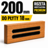Rozeta Wentylacyjna Meblowa 200 mm | Otwór Frez 16 | Płyta 18 mm