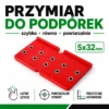 Przymiar do podpórek półek 5×32 mm – szablon do wiercenia otworów meblowych