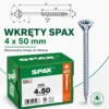 Wkręty SPAX 4x50 mm TX20 do drewna i korpusów